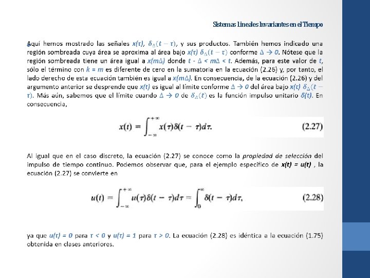Sistemas Lineales Invariantes en el Tiempo • 