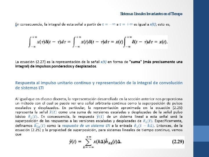 Sistemas Lineales Invariantes en el Tiempo • 