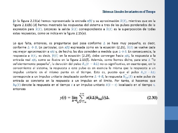 Sistemas Lineales Invariantes en el Tiempo • 