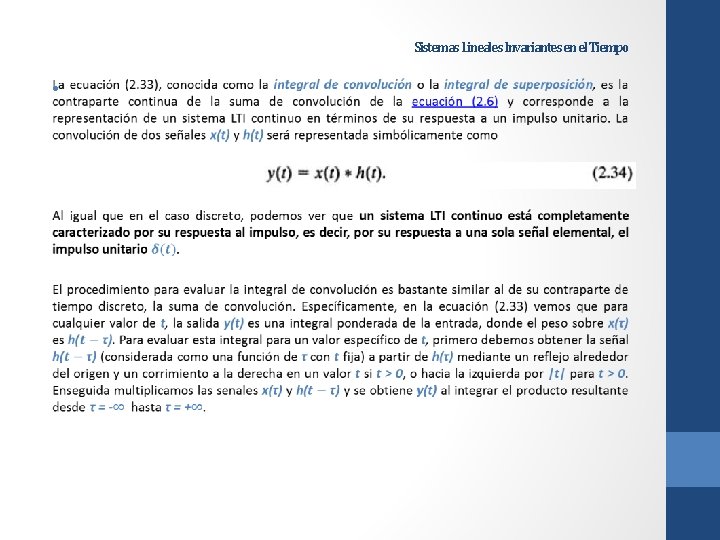 Sistemas Lineales Invariantes en el Tiempo • 