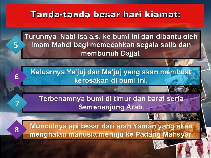 Tanda-tanda besar hari kiamat: Turunnya Nabi Isa a. s. ke bumi ini dan dibantu