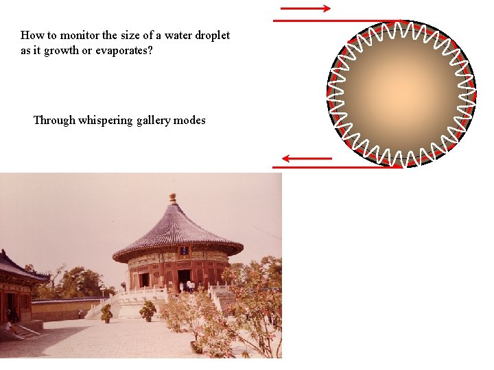 How to monitor the size of a water droplet as it growth or evaporates?