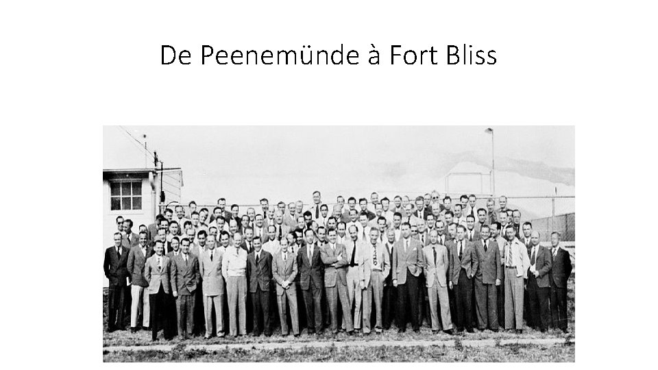 De Peenemünde à Fort Bliss 