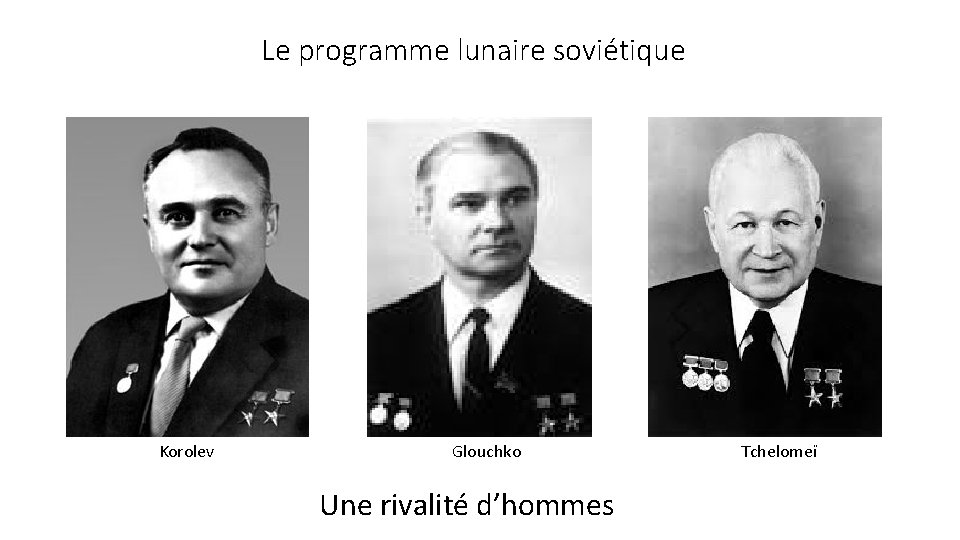 Le programme lunaire soviétique Korolev Glouchko Une rivalité d’hommes Tchelomeï 