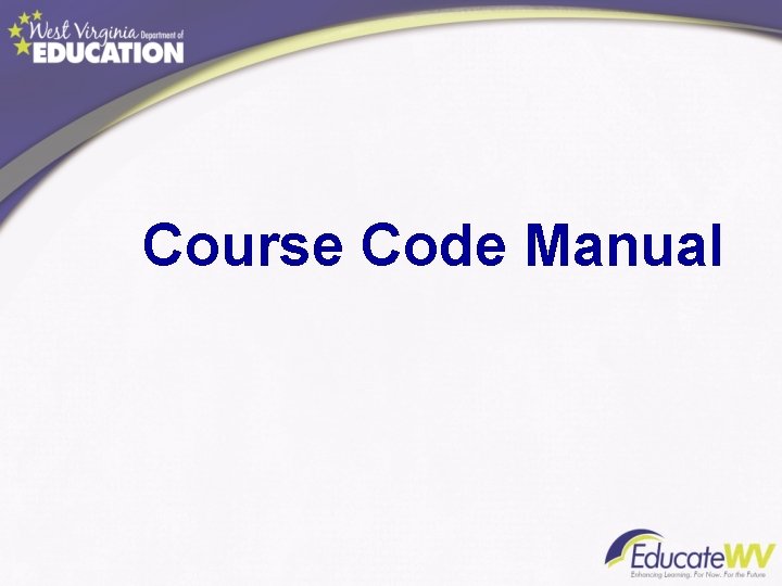 Course Code Manual Course Code Manual