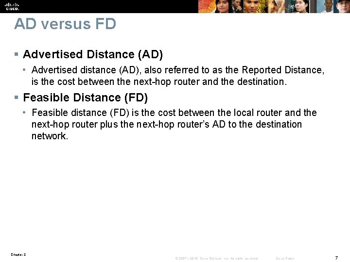 Advertised Distance Routing Chapter 2 Configuring the Enhanced Interior Gateway Routing