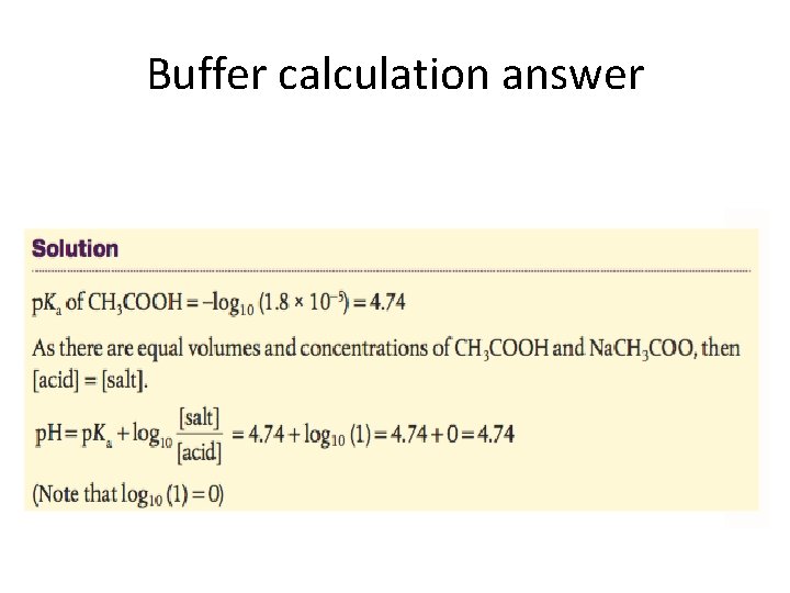 Buffer calculation answer 