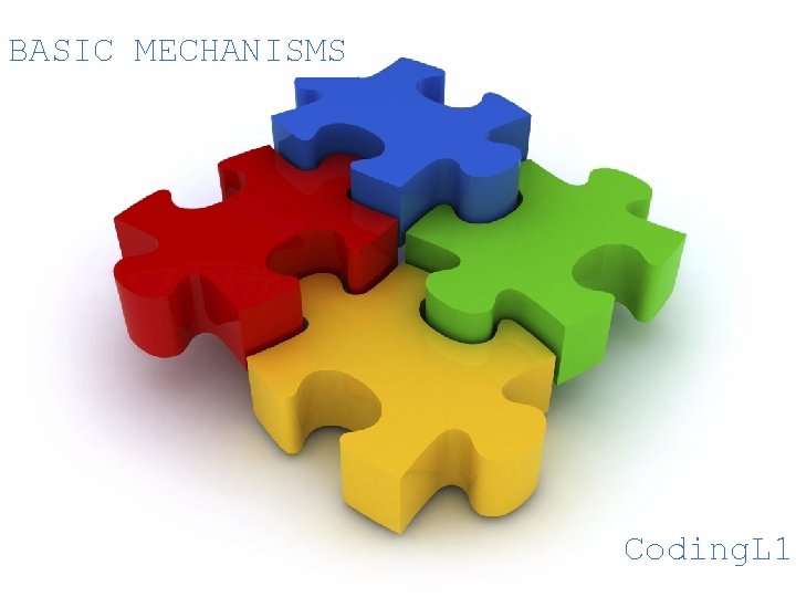 BASIC MECHANISMS Coding. L 1 