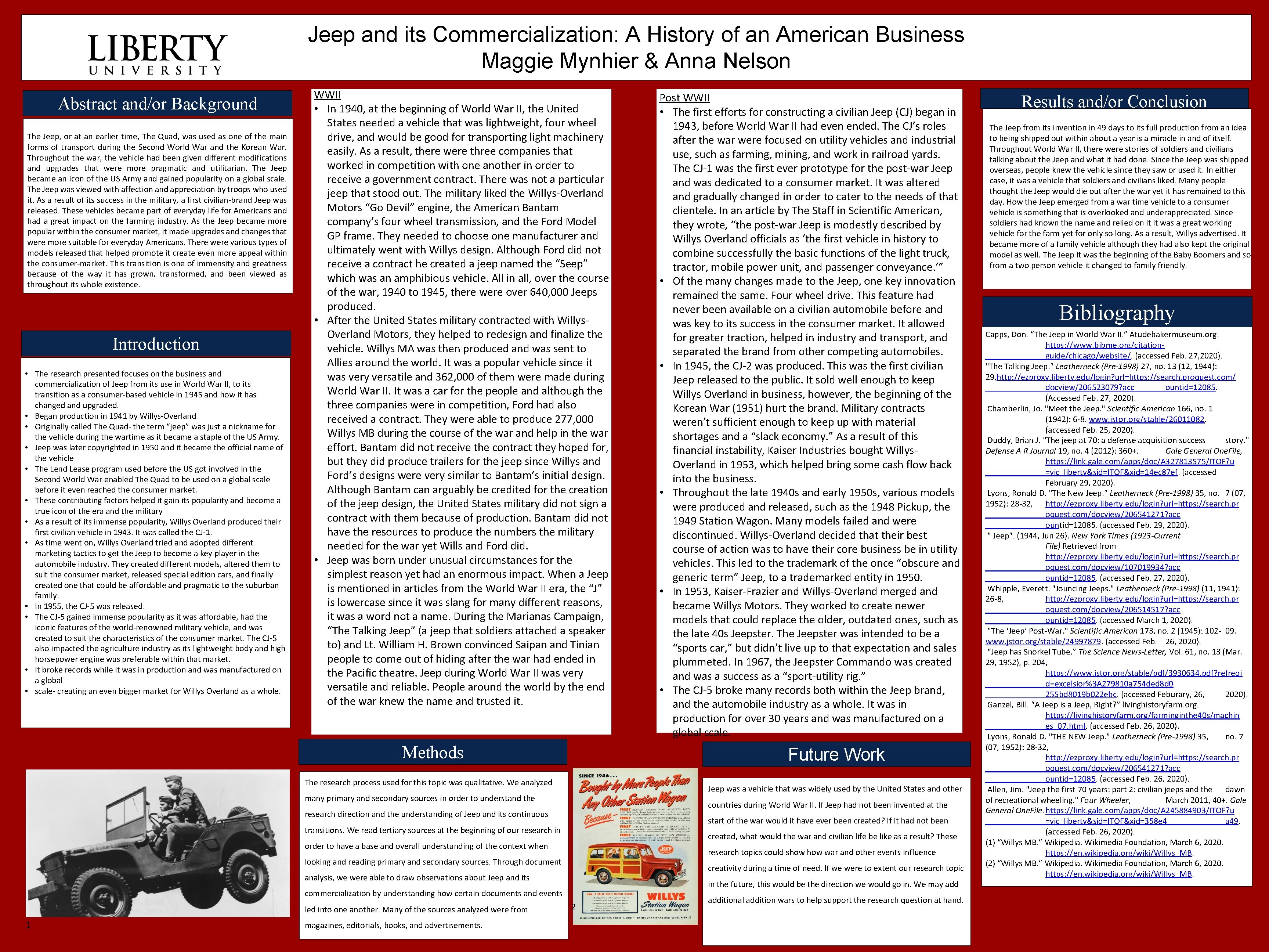 Jeep and its Commercialization: A History of an American Business Maggie Mynhier & Anna Jeep and its Commercialization: A History of an American Business Maggie Mynhier & Anna
