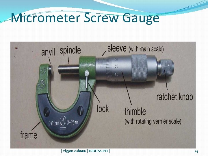 Micrometer Screw Gauge | Vigyan Ashram | INDUSA PTI | 14 