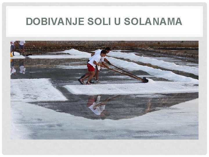 DOBIVANJE SOLI U SOLANAMA 