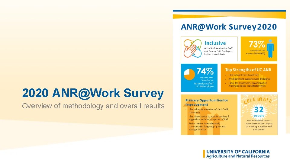 2020 ANR@Work Survey Overview of methodology and overall results 