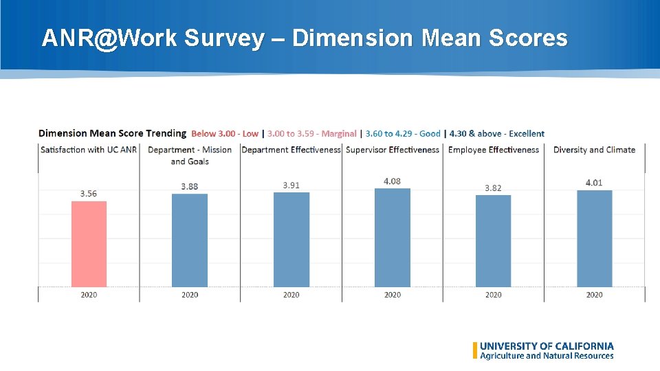 ANR@Work Survey – Dimension Mean Scores 