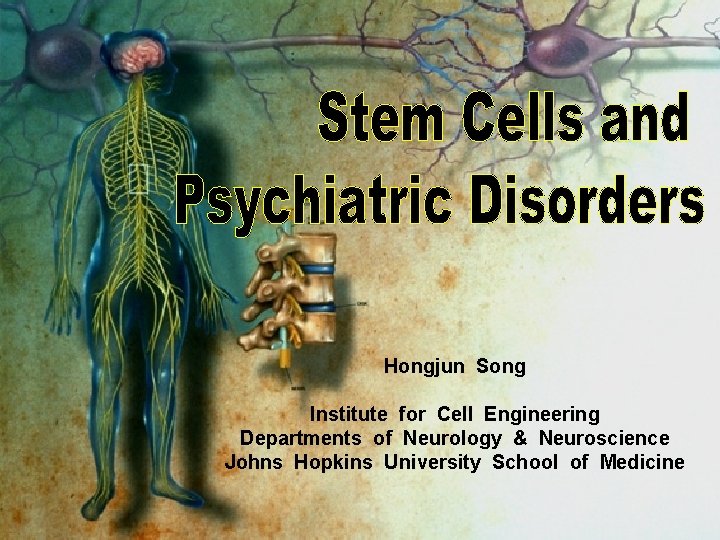 Hongjun Song Institute for Cell Engineering Departments of Neurology & Neuroscience Johns Hopkins University