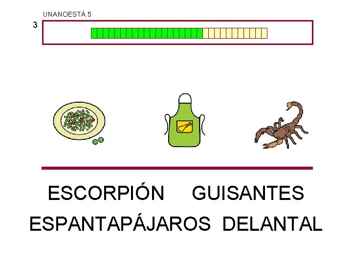 UNANOESTÁ 5 3 ESCORPIÓN GUISANTES ESPANTAPÁJAROS DELANTAL 