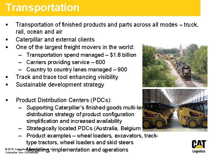 Transportation § § § Transportation of finished products and parts across all modes – Transportation § § § Transportation of finished products and parts across all modes –
