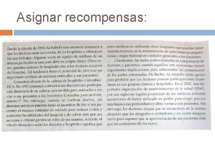 Asignar recompensas: 