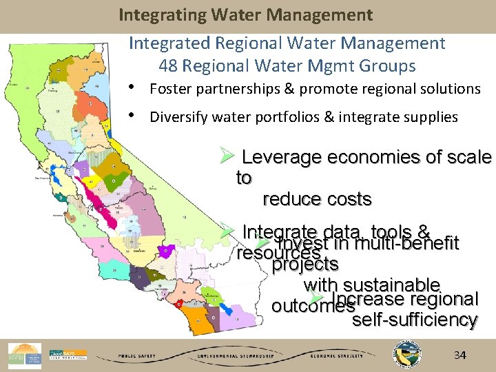 Integrating Water Management Integrated Regional Water Management 48 Regional Water Mgmt Groups • Foster