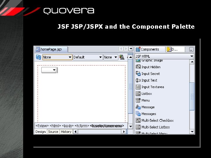 JSF JSP/JSPX and the Component Palette 