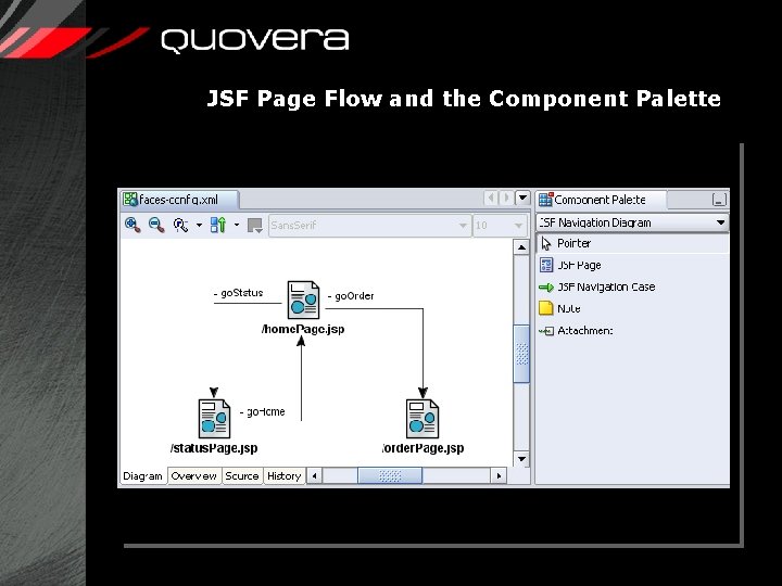 JSF Page Flow and the Component Palette 