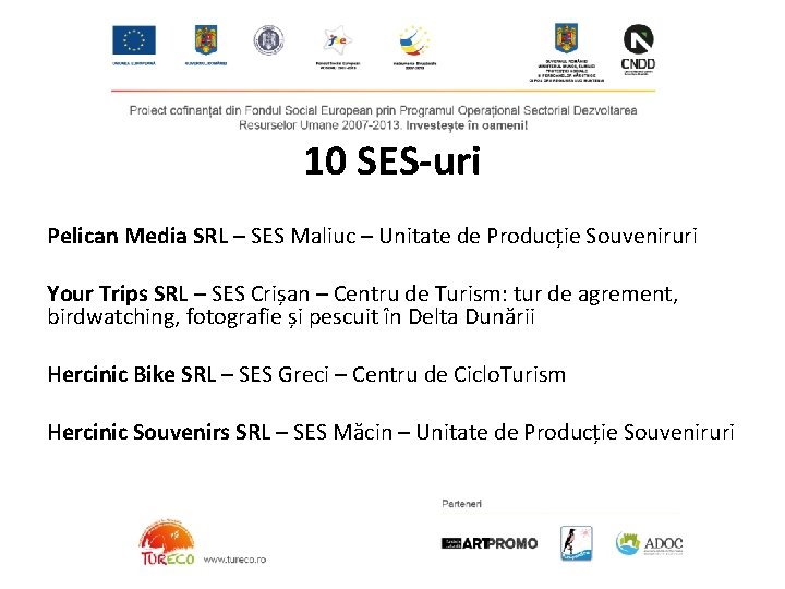 10 SES-uri Pelican Media SRL – SES Maliuc – Unitate de Producție Souveniruri Your