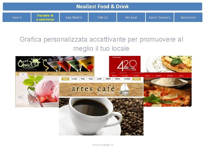 Nea. Gest Food & Drink Cosa è Sito web & e-commerce App Mobile Fidelity