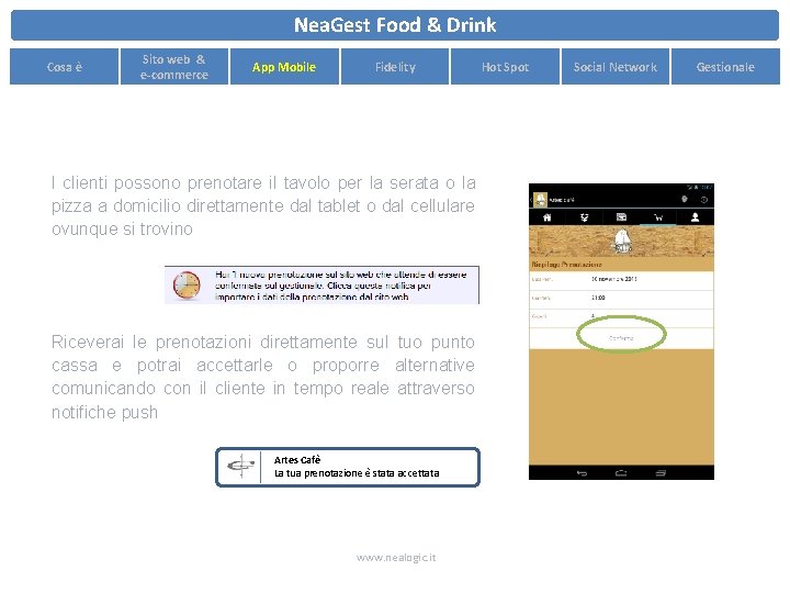 Nea. Gest Food & Drink Cosa è Sito web & e-commerce App Mobile Fidelity Nea. Gest Food & Drink Cosa è Sito web & e-commerce App Mobile Fidelity