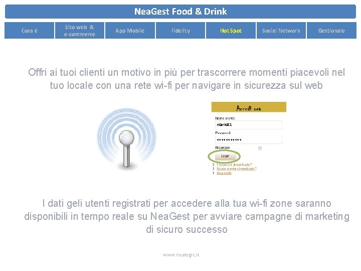 Nea. Gest Food & Drink Cosa è Sito web & e-commerce App Mobile Fidelity Nea. Gest Food & Drink Cosa è Sito web & e-commerce App Mobile Fidelity