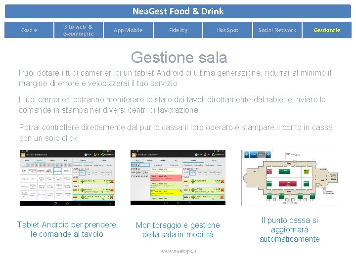 Nea. Gest Food & Drink Cosa è Sito web & e-commerce App Mobile Fidelity