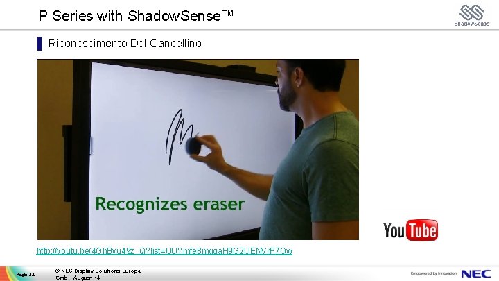 P Series with Shadow. Sense™ ▌ Riconoscimento Del Cancellino http: //youtu. be/4 Gh. Bvu