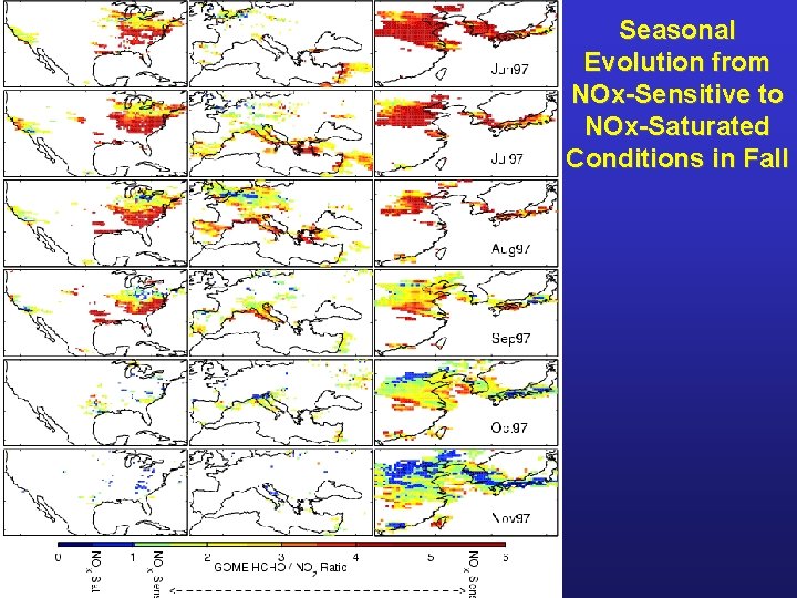 Seasonal Evolution from NOx-Sensitive to NOx-Saturated Conditions in Fall 