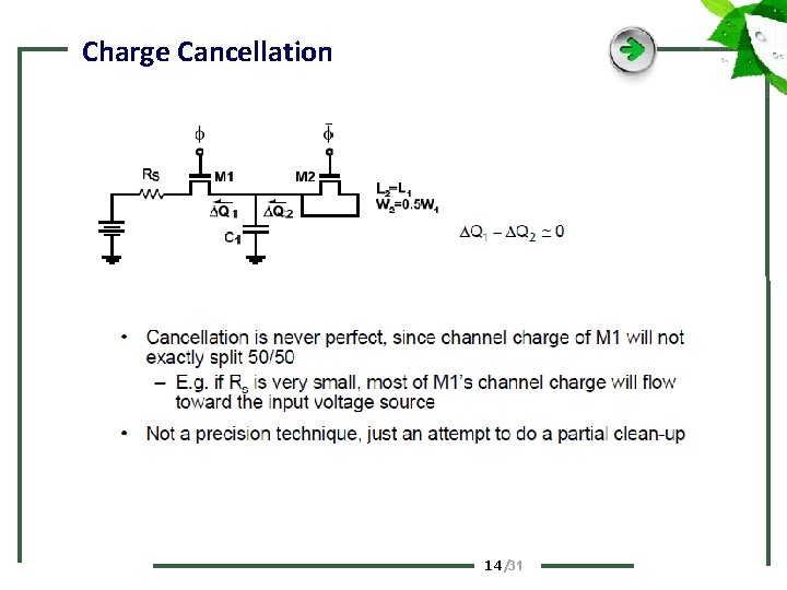 Charge Cancellation 14 /31 