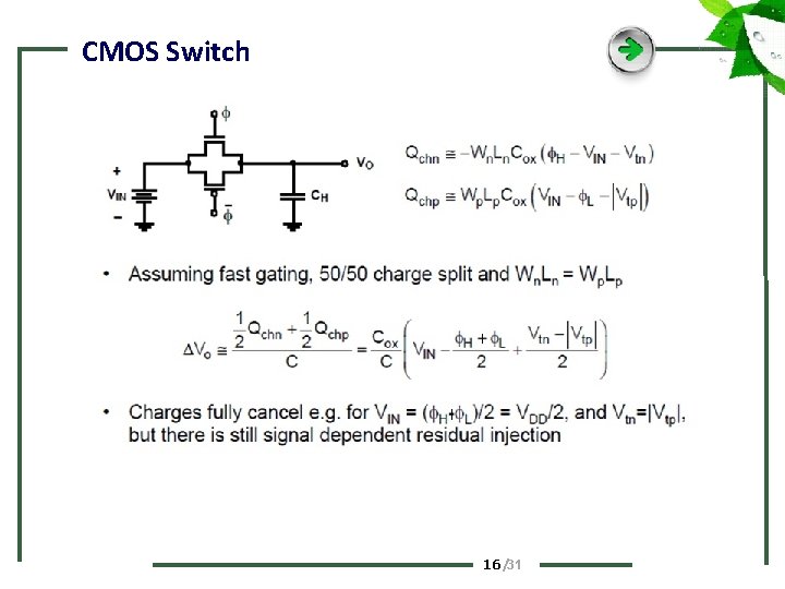 CMOS Switch 16 /31 