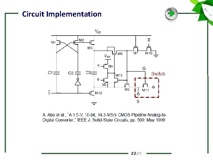 Circuit Implementation 22 /31 