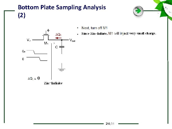 Bottom Plate Sampling Analysis (2) 24 /31 