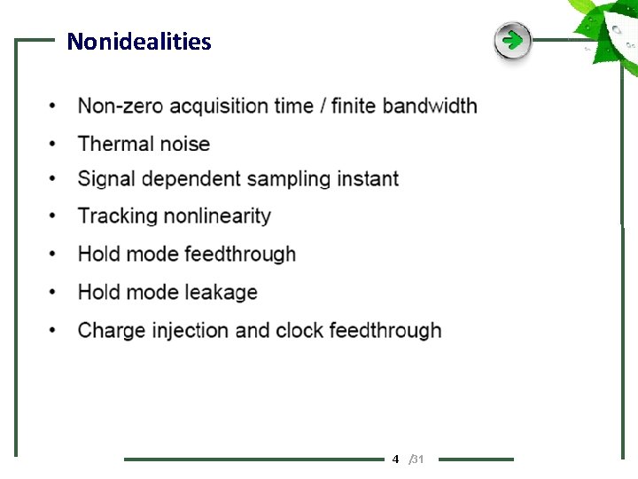 Nonidealities 4 /31 