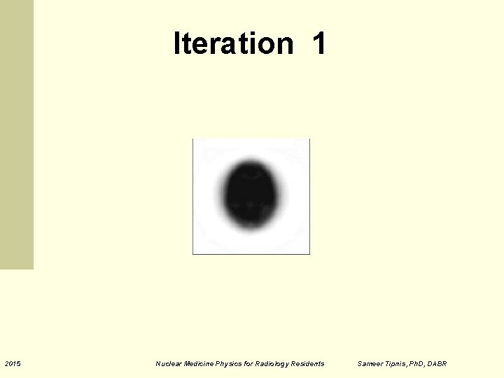 Iteration 1 2015 Nuclear Medicine Physics for Radiology Residents Sameer Tipnis, Ph. D, DABR Iteration 1 2015 Nuclear Medicine Physics for Radiology Residents Sameer Tipnis, Ph. D, DABR