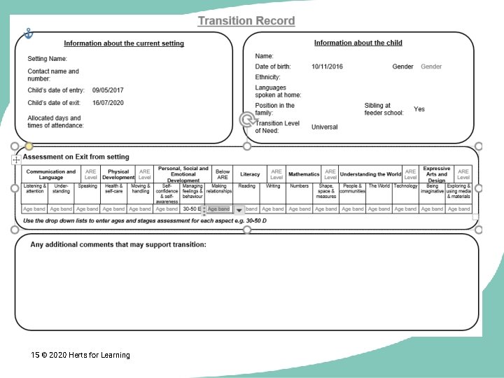 15 © 2020 Herts for Learning 