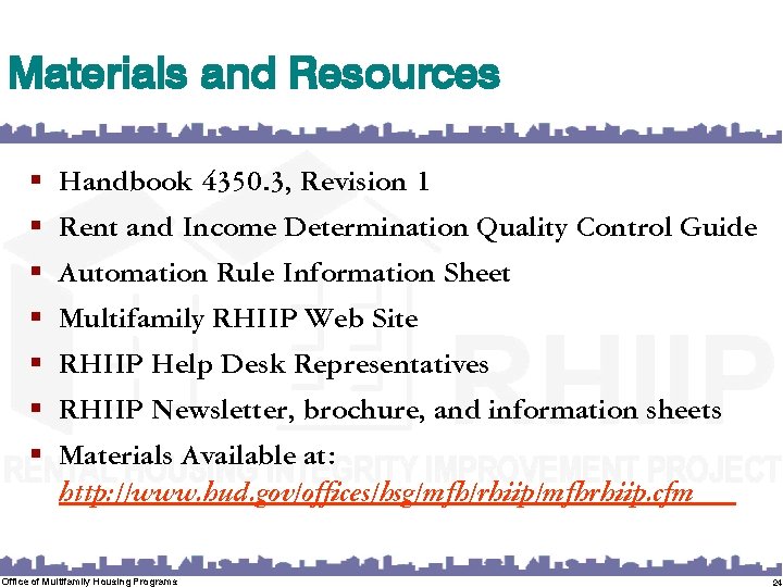 Materials and Resources § § § § Handbook 4350. 3, Revision 1 Rent and