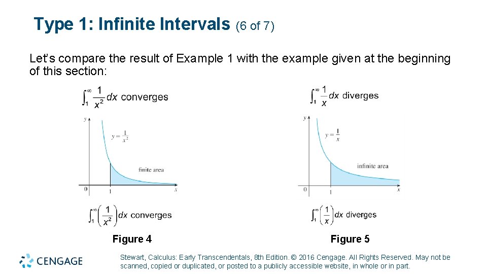 Type 1: Infinite Intervals (6 of 7) Let’s compare the result of Example 1