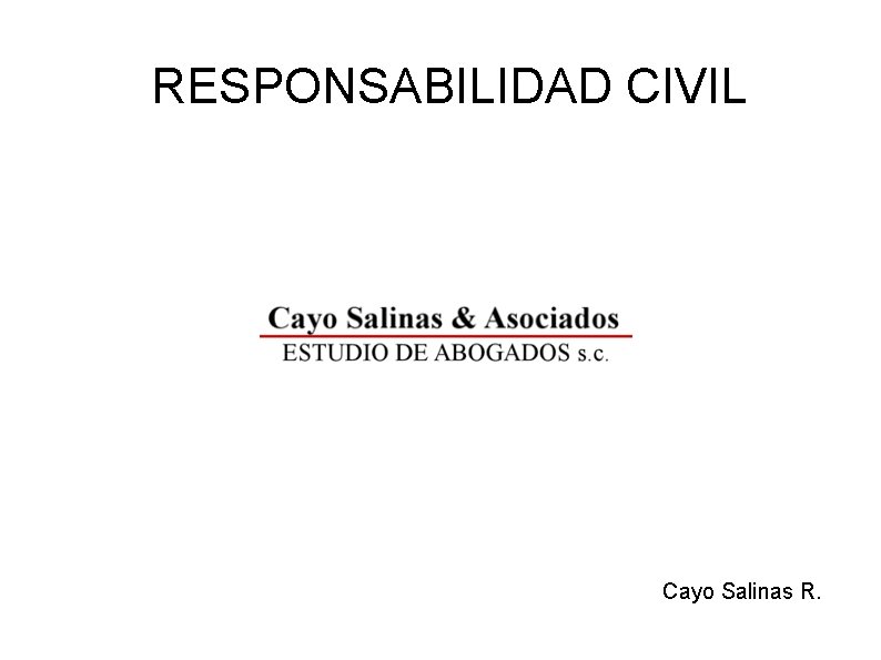 RESPONSABILIDAD CIVIL Cayo Salinas R. 