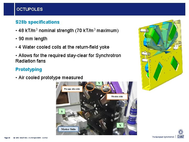 OCTUPOLES S 28 b specifications • 48 k. T/m 3 nominal strength (70 k. OCTUPOLES S 28 b specifications • 48 k. T/m 3 nominal strength (70 k.