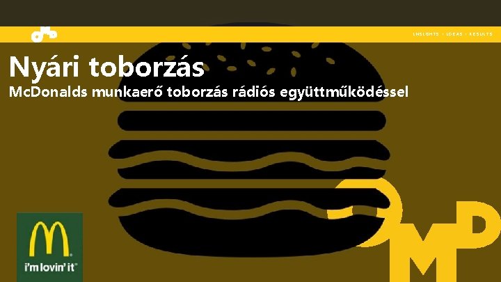 INSIGHTS • IDEAS • RESULTS Nyári toborzás Mc. Donalds munkaerő toborzás rádiós együttműködéssel 