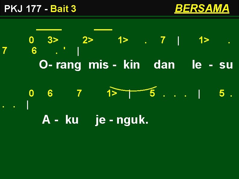 BERSAMA PKJ 177 - Bait 3 7 0 6 3>. ' 2> 1> .