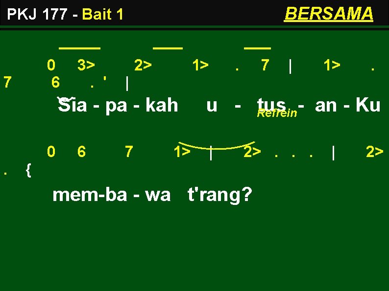 BERSAMA PKJ 177 - Bait 1 0 6 7 3>. ' 2> 1> .