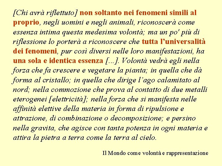 [Chi avrà riflettuto] non soltanto nei fenomeni simili al proprio, negli uomini e negli