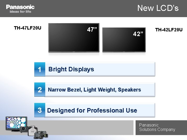 New LCD’s TH-47 LF 20 U 47” 42” TH-42 LF 20 U 1 Bright