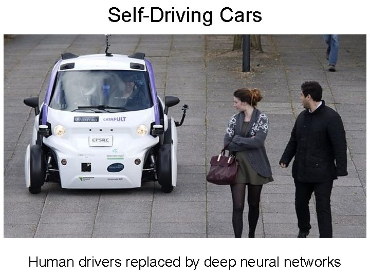 Self-Driving Cars Human drivers replaced by deep neural networks 