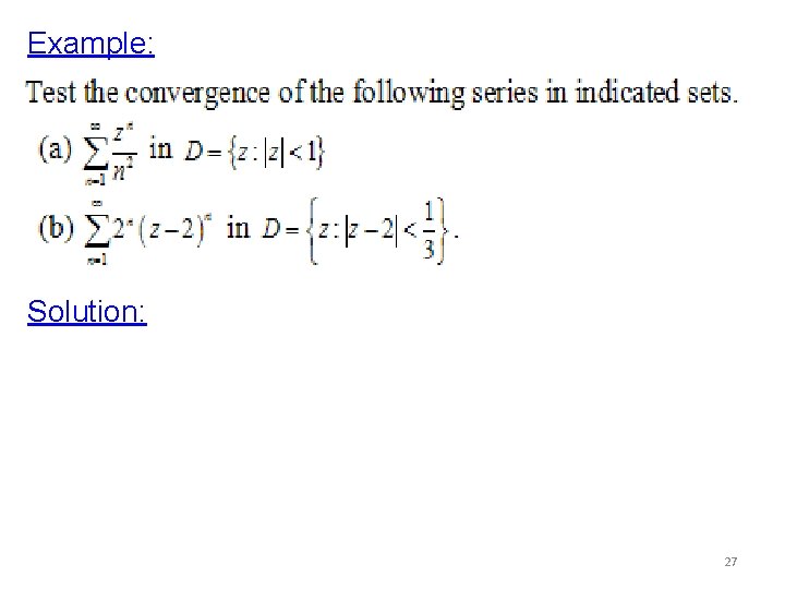 Example: Solution: 27 