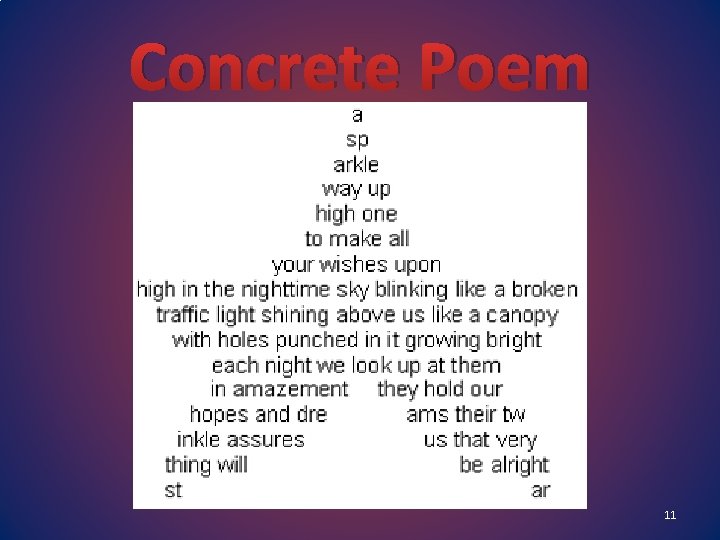 Concrete Poem 11 